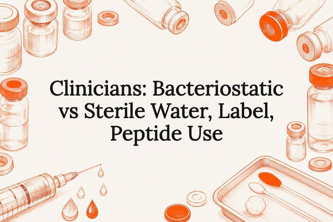 Clinicians: Bacteriostatic vs Sterile Water, Label, Peptide Use