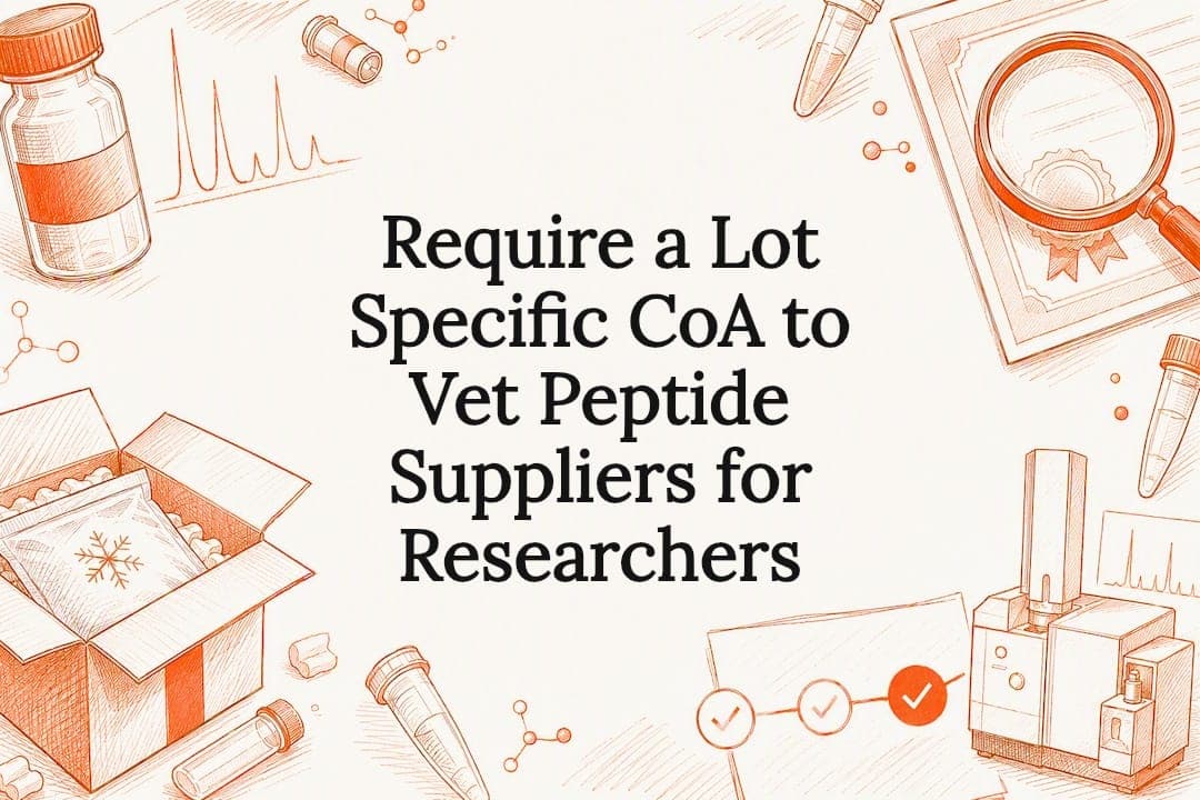 Require a Lot Specific CoA to Vet Peptide Suppliers for Researchers