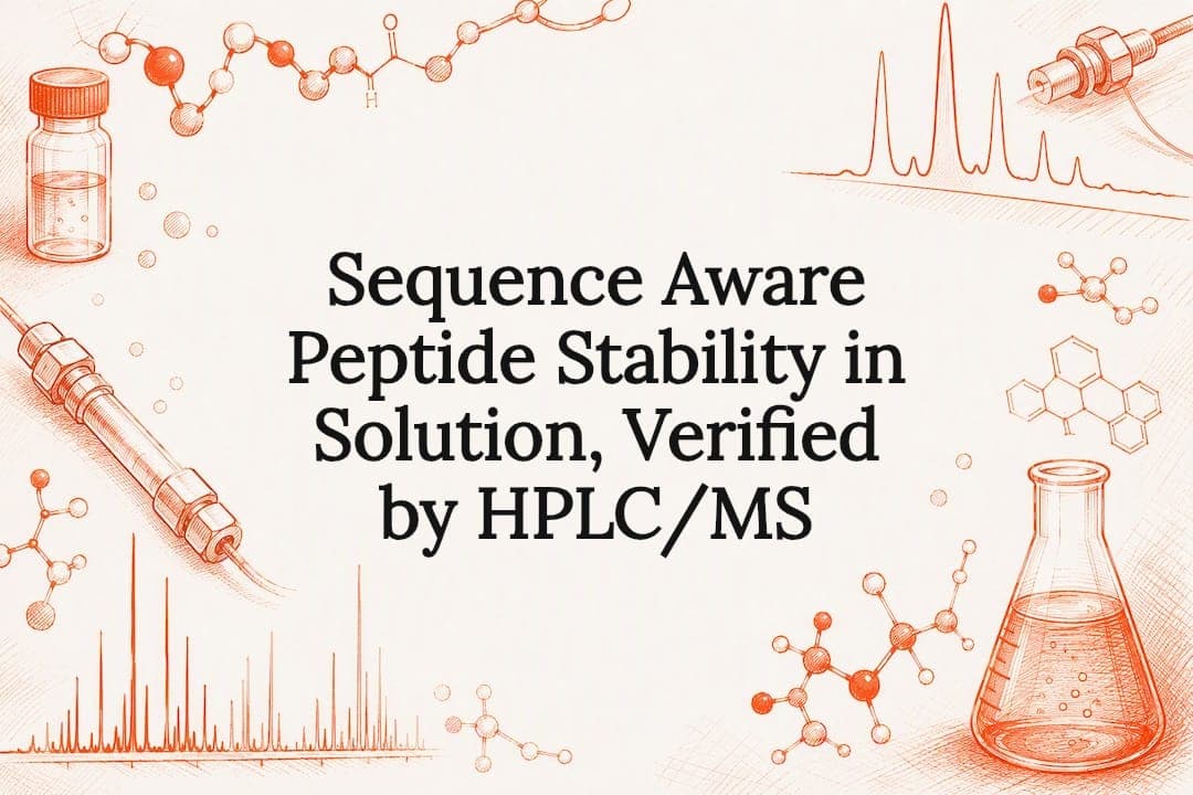 Sequence Aware Peptide Stability in Solution, Verified by HPLC/MS